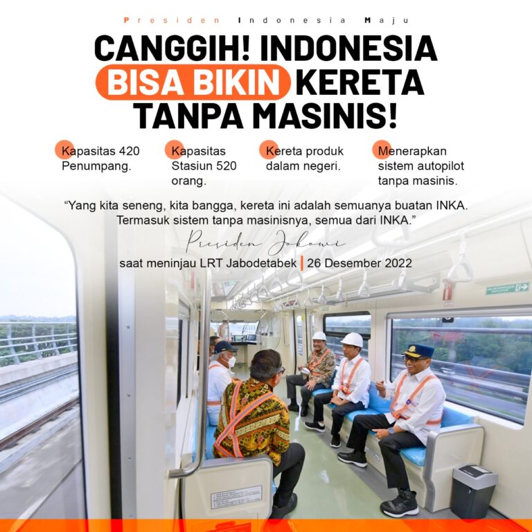 Jokowi Bangga Kereta Buatan INKA Modern Tanpa Masinis