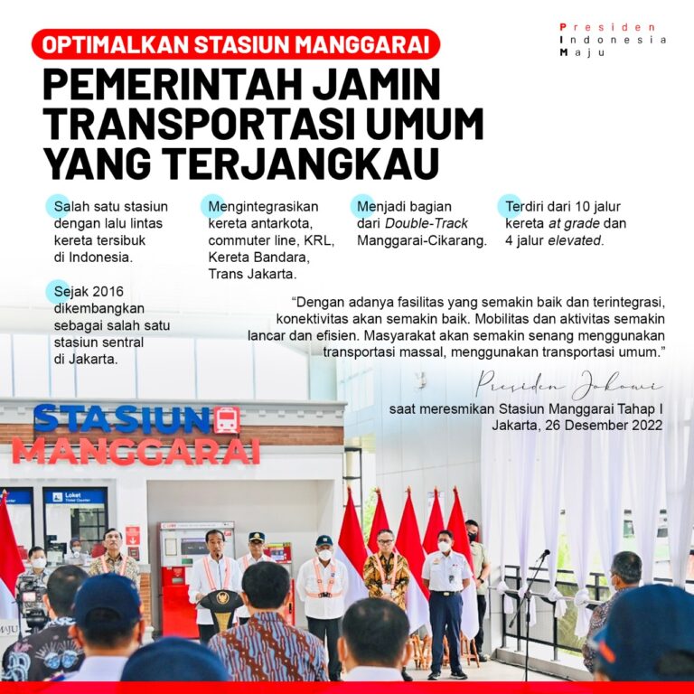 Transportasi Terjangkau , Jokowi Pastikan Pemerintah akan Terus Bangun Infrastruktur Perkeretaapian